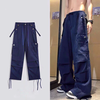 [ORDER+ẢNH THẬT] Quần kaki ống rộng túi hộp cargo pants xếp ly đai điều chỉnh Ulzzang unisex hiphop siêu chất