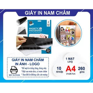 Giây In Ảnh Nam Châm A4 xấp 10 tờ _ Inkjet Magnetic Photo paper