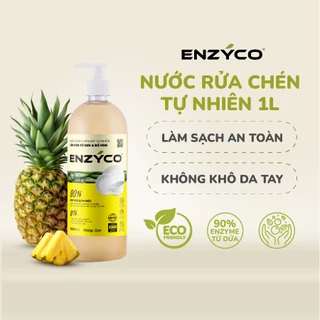 Nước Rửa Bát Sinh Học ENZYCO Hương Cam 1L, Enzyme Từ Dứa