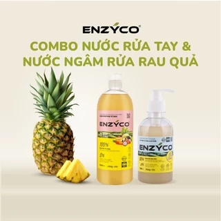 Combo Nước Rửa Tay Và Nước Ngâm Rau Củ Sinh Học ENZYCO Enzyme Từ Dứa Handwashing liquid