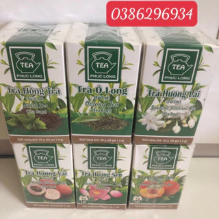 Trà Phúc Long Túi Lọc Đủ Vị 50g (25 gói x 2g): Hương Vải, Đào,Trà Lài, Olong, Hoa Hồng, Sen, Hồng Trà