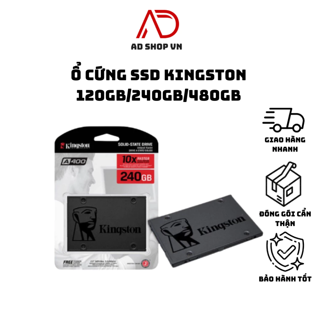 Ổ cứng SSD Kingston NOW A400 120GB/240GB 2.5'' SATA III HÀNG MỚI BẢO HÀNH 36 THÁNG