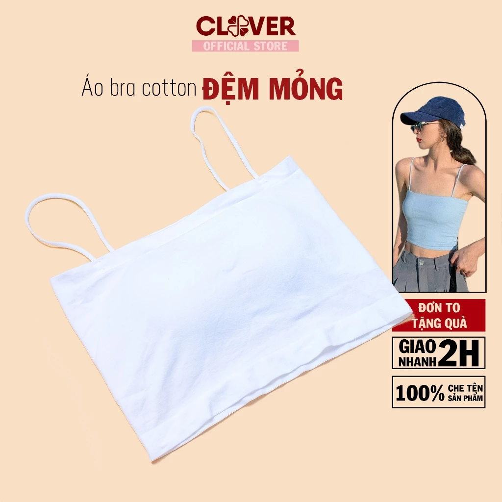 Áo Croptop Nữ Dán Dài [Có Mút Ngực], Áo Lót Nữ Cotton 2 Dây Sexy ELSA BRA - 9998