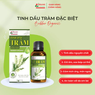 Tinh dầu tràm Bobber hộp 30ml, Tinh dầu nguyên chất hỗ trợ kích ứng da, mẩn ngứa, cảm lạnh cảm cúm cho bé