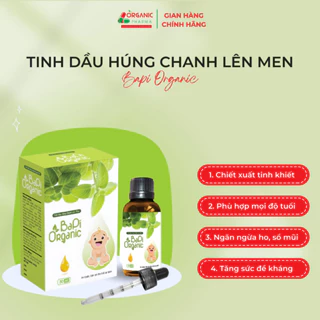 Tinh dầu húng chanh lên men BaPi Organic giúp bé hết ho chai 30ml, Tinh dầu giúp hết sổ mũi , tăng đề kháng cho bé