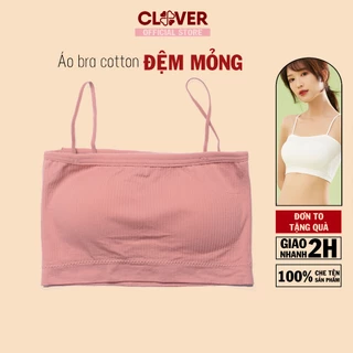 Áo Lót Nữ Nâng Ngực 2 Dây, Áo Bra Cotton Gân Tăm - 809