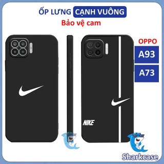 Ốp lưng Oppo A93, A73 in hình thương hiệu chống bẩn viền cạnh vuông bảo vệ cam điện thoại nhựa TPU trơn cao cấp