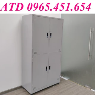 Tủ sắt hồ sơ văn phòng 4 cánh có khóa mẫu sơn dầu locker