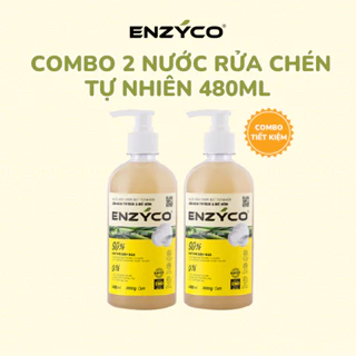 Combo 2 Chai Nước Rửa Chén Sinh Học ENZYCO Lên Men Tự Nhiên Không Gây Khô Tay 480ML 식기 세정제 Dishwashing liquid