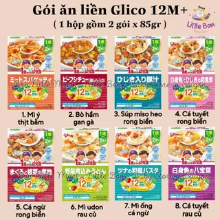 Gói thức ăn liền Glico Nhật cho bé 12M+ (2 túi x 85gr) bay air