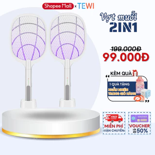 Vợt Muỗi Thông Minh Kiêm Đèn Bắt Muỗi Tự Động 2In1 Tiện Lợi TEWI