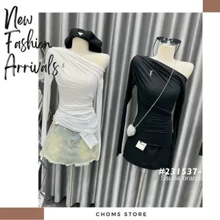 Áo Lệch Vai Dài Tay Form Ôm ,Chất Thun Cotton Hàng Đẹp