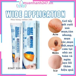 Gel tẩy nốt ruồi xoá mụn,tàn nhang,mụn cóc,mụn thịt,mụn cơm tại nhà an toàn và ngừa sẹo lồi thâm hiệu quả