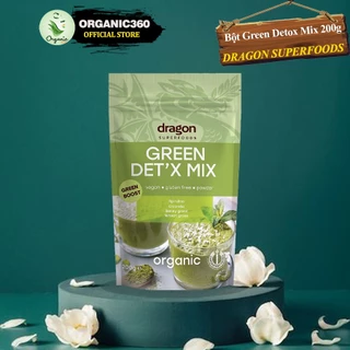 Bột Hỗn Hợp Xanh Hữu Cơ DRAGON SUPERFOODS Organic Green Det'x Mix 200g