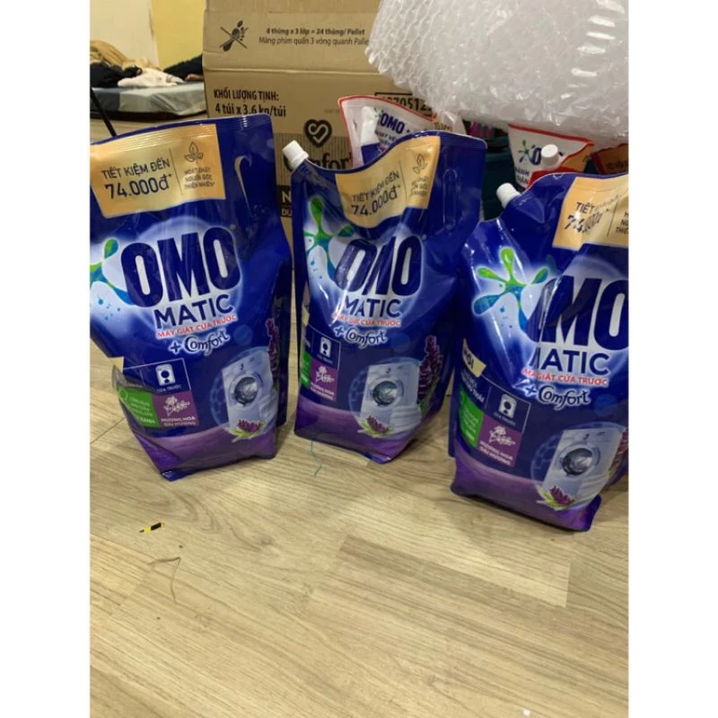 Combo 3 túi nước giặt omo matic cửa ngang 3,6kg x3 túi. Có thể chọn Combo theo từng Loại Hương.