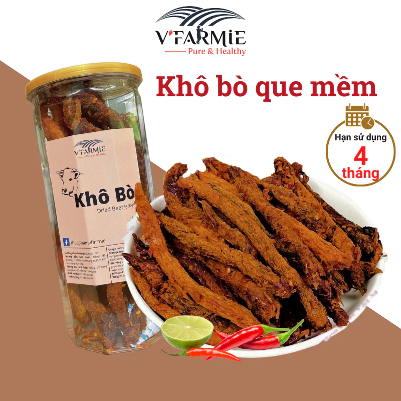 Khô bò que cây mềm ngon - bò khô loại 1 ăn vặt thơm ngon