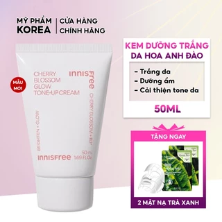 Kem dưỡng trắng da dưỡng ẩm nâng tone chiết xuất từ Hoa Anh Đào Innisfree Hàn Quốc 50ml giúp da trắng sáng mềm mịn