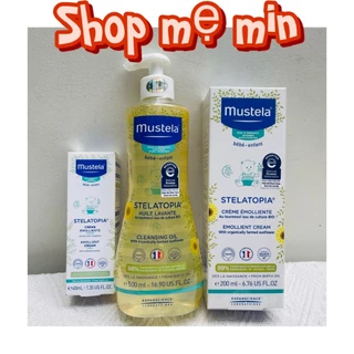 Dầu tắm / Sữa tắm / kem dưỡng chàm da cho bé Mustela Pháp 500ml,Làm sạch da dịu nhẹ và dưỡng chàm da