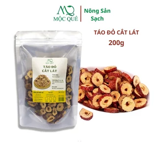 Táo đỏ cắt lát sấy khô Mộc Quê 200g loại 1 dòn ngọt táo tân cương