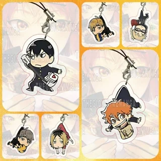 Móc dây treo điện thoại HAIKYUU! ver BỊ TREO in hình chibi mica trong acrylic móc khóa anime bóng chuyền