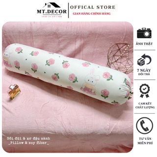 Vỏ gối ôm người lớn cotton đũi xơ đậu nành mềm mịn mát an toàn với mọi loại da kích thước 35x100cm