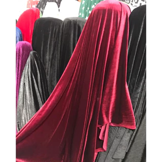 Vải nhung tuyết màu đỏ đô mềm mịn dùng may váy, đầm thời trang, ghế sofa