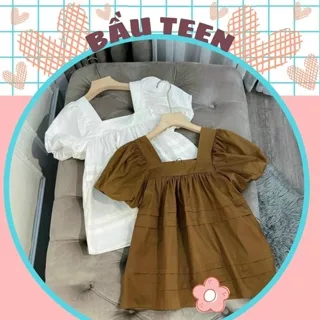 ÁO BẦU BABYDOLL THIẾT KẾ CỔ VUÔNG XINH XẮN H51 ÁO BẦU MÙA HÈ GIÁ RẺ