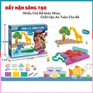 Đồ Chơi Đất Nặn An Toàn Nhiều Chủ Đề Không Dính Tay Cho Bé Thỏa Sức Sáng Tạo