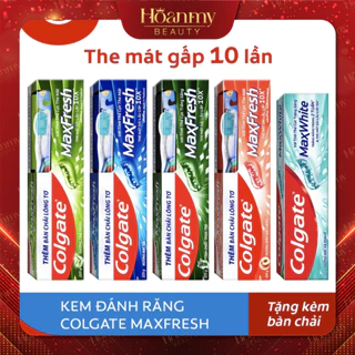 Kem đánh răng Colgate Maxfresh bạc hà the mát 225g/tuýp tặng bàn chải