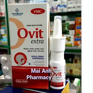 Xịt mũi OVIT extra hỗ trợ giảm nghẹt mũi, sổ mũi, ngứa mũi, giúp mũi thông thoáng