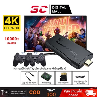 [RẺ NHẤT] Máy Chơi Game Stick 4k - HDMI 10000 + 20 trò mới độc quyền, kết nối không dây game 4 nút,6 nút PS1/GBA/GBC-BH