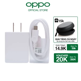 Bộ sạc nhanh Oppo AK933 5V 2A Chính hãng dây sạc Oppo Micro hỗ trợ sạc nhanh dài 1m PK DO GIA bảo hành 6 tháng