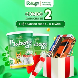 (TẶNG BỘ Ô TÔ ĐỒ CHƠI) Combo 2 lon sữa công thức Babego 3 tuổi trở lên 800g/lon