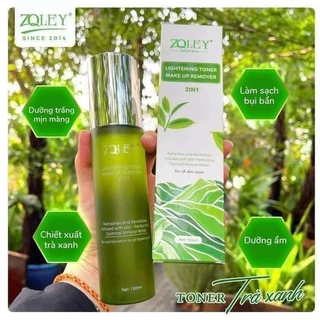 Nước tẩy trang Toner trà xanh Zoley chính hãng Tẩy sạch các bụi bẩn ẩn sau bên trong da