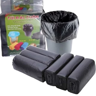 Set 3 cuộn túi đựng rác sinh học, combo 3 cuộn bọc đựng rác tự hủy size trung, tiện lợi và an toàn môi trường