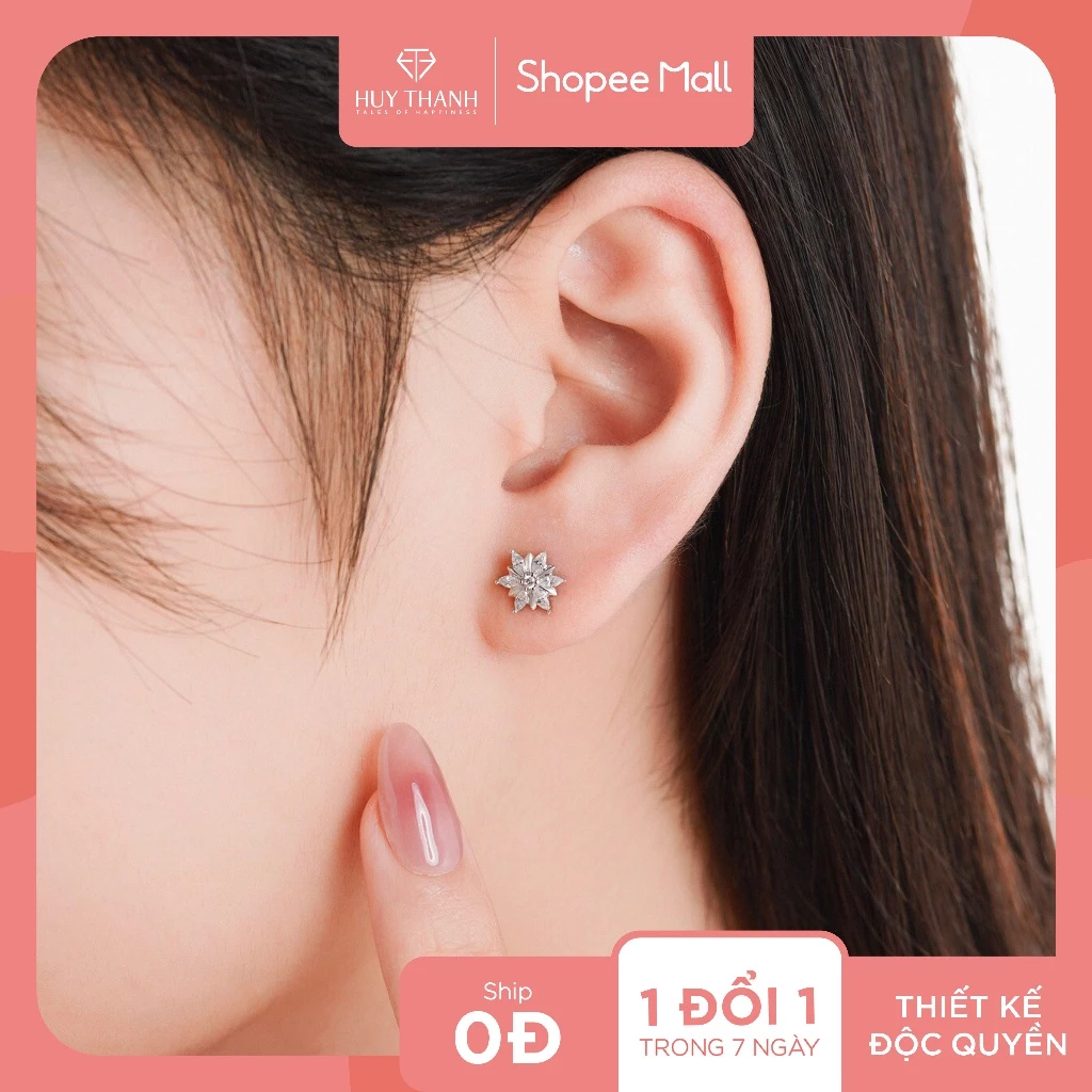 Bông Tai Nữ Vàng Tây BTPTB366 Huy Thanh Jewelry