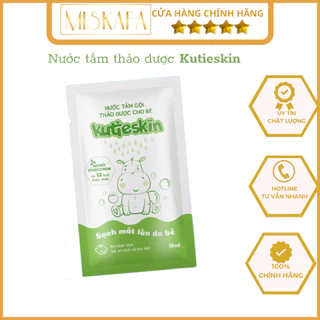 (Gói dùng thử) Nước tắm Kutieskin, nước tắm gội thảo dược cho bé, Sữa tắm cho bé Kutieskin