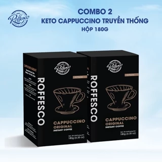 Combo 2 Hộp Cà Phê Cappuccino Truyền Thống ROFFESCO Sấy Lạnh Hương Thơm Nhẹ Nhàng Tinh Tế Dành Cho Người Ăn Kiêng