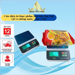 Cân điện tử thực phẩm nhà bếp chống nước QUA [3kg/0.1g] - [5kg/1g] chính xác tuyệt đối [ CÂN HOÀNG MINH PHÁT ]