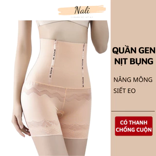 Quần Gen Nịt Bụng Cạp Cao Giúp Thon Bụng Nâng Mông Có Thanh Chống Cuộn NL273