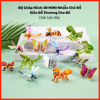 (Sỉ) Đồ Chơi Lắp Ráp Côn Trùng Hoạt Hình 3D - Giấy 3 Chiều DIY Cho Trẻ Em | Sáng Tạo và Giáo Dục