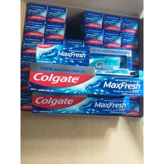 Kem đánh răng Colgate Maxfresh bạc hà 225G + tặng bàn chải đánh răng