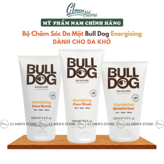 Bộ Chăm Sóc Da Dành Cho Da Khô Bulldog Skincare Energising (Sữa rửa mặt - Tẩy tế bào chết - Kem dưỡng ẩm)