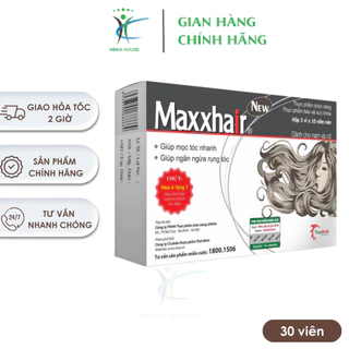 Maxxhair Thái Minh -Viên Uống Ngăn Ngừa Rụng Tóc, Hói Đầu, Giúp Mọc Tóc Nhanh Cho Nam và Nữ -30 Viên - Có Tem Cào Quà Tặ