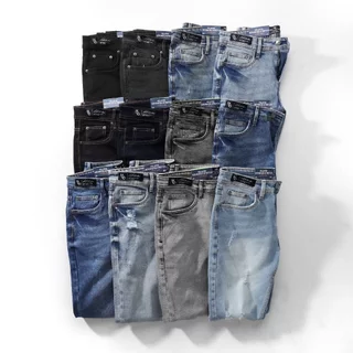 Quần Jean nam xuất USA ỐNG SLIM FIT , ÔM NHẸ , chất vải bò co giãn nhẹ , rách trơn bigsize 100kg - 3bros jeans Hollister