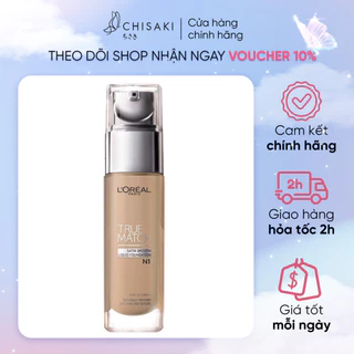 Kem Nền L'Oréal Mịn Nhẹ Dưỡng Da Dạng Lỏng N1 30ml