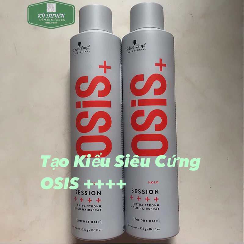 Xịt tóc tạo kiểu siêu cứng - Giữ nếp tóc bồng bềnh Cao Cấp OSIS++++Session Schwarzkopf (Đức) 300ml