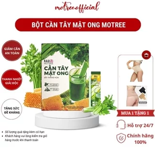 Bộ 2 Hộp Bột Cần Tây Mật Ong Motree Mẫu Mới Giúp Giảm Cân, Hết Mụn, Sáng Da, Đẹp Dáng, Đào Thải Mỡ Thừa ( Tặng nịch bụng