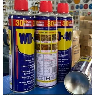 Chai xịt tẩy rỉ bôi trơn chống ẩm đa năng WD-40 412 ml(336g) dầu chống rỉ sét đa n TVăng