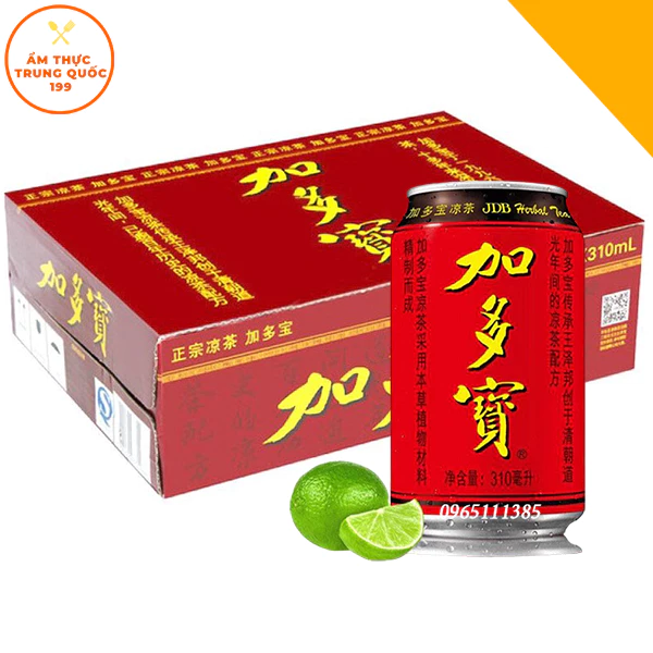 [1 Thùng 24 Lon] TRÀ THẢO MỘC JIADUBAO 310ml - Nước Sâm, Thanh Nhiệt